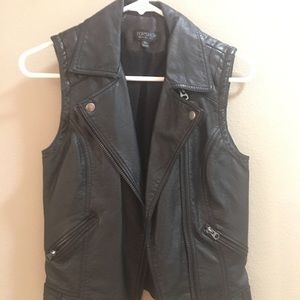 Topshop Pleather Vest